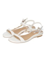 【REZOY】メタルTストラップサンダル/ホワイト