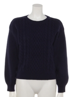 【Rewde】ケーブル編みニット（9R14-10081）/ネイビー