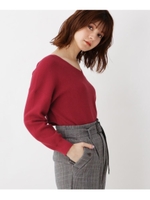 【S-LLまで】片畦Vネックプルオーバー/ワインレッド(063)