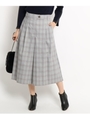 【Sサイズあり　洗える】チェックワイドパンツ/グレー(212)