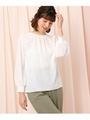 【WEB限定サイズ（LL）あり】ラフィジョーゼット2WAYシャツブラウス/ホワイト(002)