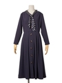 【an another angelus limited】ストライプスカーフ付きワンピース/NAVY
