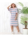 【anap mimpi】 太ボーダーTシャツワンピース/ピンク(008)
