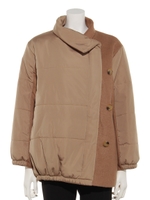 【doll up oops】中綿ブルゾンドッキングテーラージャケット/キャメル