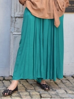 【チャイハネ】yul 無地シンプルワイドパンツ/ミント