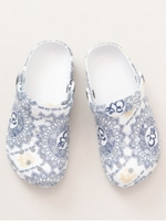 【チャイハネ】オーム柄EVAクロッグサンダル サボ メンズサイズ/ホワイト×ブルー