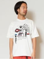 【チャイハネ】キャンピングメンズTシャツ/ホワイト