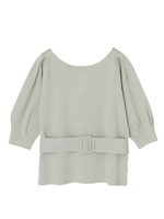 【ニット】２ＷＡＹベルト付きニット/ライトグリーン