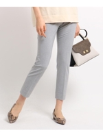 【マシンウォッシュ】ポリレーヨンスリムパンツ/ライトグレー(911)