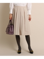 【ママスーツ/入卒】グログランタックプリーツスカート/ライトベージュ(051)