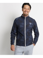 【吸水速乾】カモフラ柄薄手ジャージブルゾン/ネイビー(993)