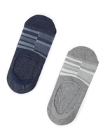 【抗菌防臭】ボーダーショートソックス/ネイビー(393)