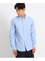 【抗菌防臭】ポリジン加工コットンカジュアルオックスシャツ/ライトブルー(091)