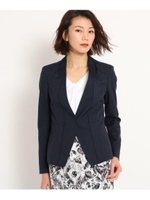 【洗える】【ベルト取り外し】2ＷＡＹノーカラージャケット/ダークネイビー(094)