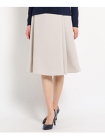 【洗える】アンプルエラストレッチスカート/ライトグレー(011)