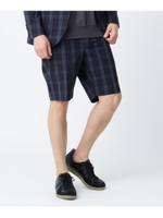 【洗える】シアサッカーショートパンツ/ダークネイビー(994)