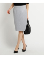 【洗える】タンブルツイードタイトスカート/ライトグレー(411)