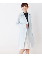 【大きいサイズあり・13号・15号】ソフトシャイニートレンチコート/ライトブルー(020)