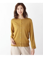 【大きいサイズあり・13号・15号】レーヨンベーシックカーディガン/マスタード(033)