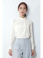 ◆［ウォッシャブル］先染めストライプブラウス/ホワイト1(031)