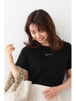 ◆《EDIT COLOGNE》刺繍ロゴTシャツ/ブラック(010)