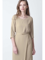 ◆レースコンビスリットスリーブブラウス/ベージュ(040)