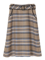 ＣＡＲＭＩＧＮＡＮＯチェックタイトスカート/ベージュ