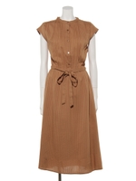 ＲＣストライプワンピース/ブラウン