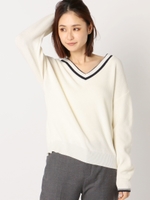 あぜ編みチルデンニット/シロ