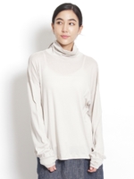 ふわふわコットンフライスタートル/ベージュ