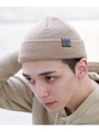 アクリルショートニットキャップ/ワッチ/ビーニー/ベージュ(052)