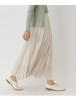 アコーディオンプリーツスカート/ライトベージュ(051)