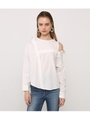 アシメコンビシャツTOP/WHT