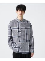 アフガン柄プリントビッグシャツ/ホワイト(401)