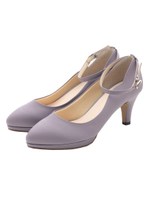 アンクルストラップミドルヒールパンプス/PU-C