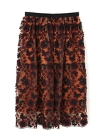 インケミレースフレアースカート/ボルドー(100)