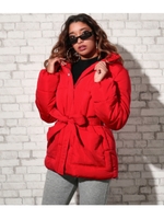 ウエストリボンフード付き中綿/レッド(025)