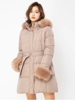 エコファーダウンコート/モカ