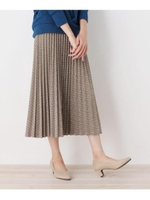 カットジャガードプリ−ツスカート/サンドベージュ(253)