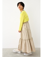 カラーティアードスカート/BEG