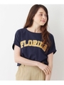 カレッジロゴＴシャツ/ネイビー(093)