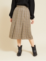 ガンクラブチェックスカート/ベージュ