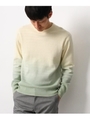 クルーネックグラデニットプルオーバー/ライトグリーン(421)