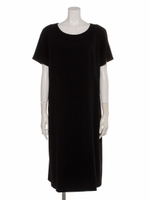 クレープサテンタイトワンピースＬ/黒