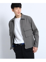 グレンチェックジップアップジャケット/ダークグリーン(723)