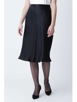 グロッシーサテンバイヤススカート/ブラック(010)