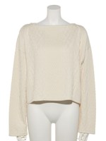 ケーブルスエットショートプルオーバー/IVY