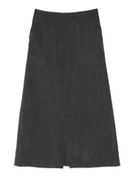 コーデュロイAラインスカート/ブラック