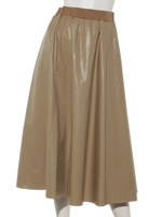 コットンコーティングギャザーSK/ベージュ