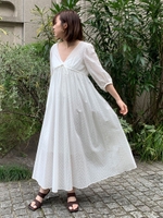 コットンレースワンピース/WHT